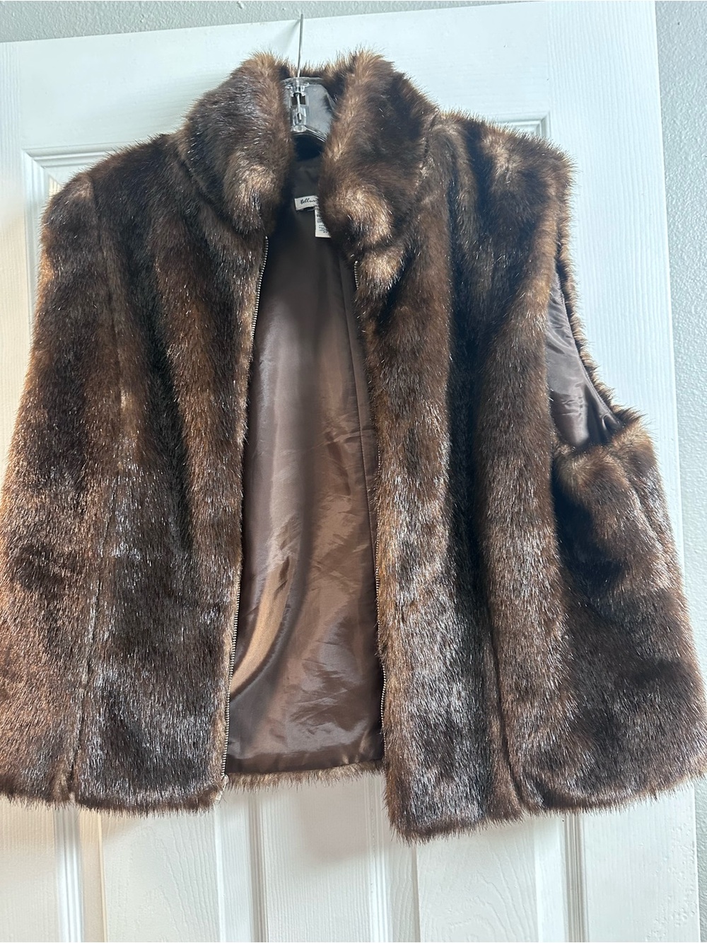 Telluride Classic Brown Faux Fur Vest - Women's Jacket & Coat